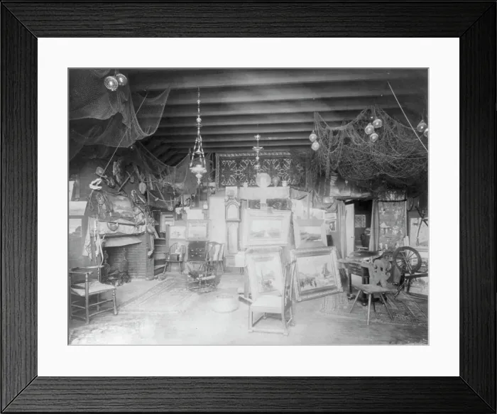 Framed Print : Parker Mann's studio, between c1890 and c1910. Creator: Frances Benjamin Johnston Framed Print : Parker Mann's studio, between c1890 and c1910. Creator: Frances Benjamin Johnston