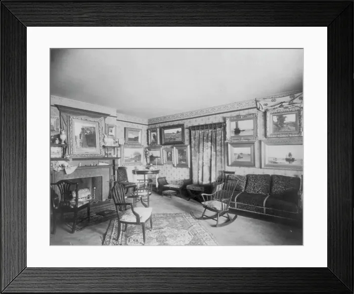 Framed Print : Interior of Parker Mann house, Tanglebank, Kalorama Avenue, N.W. Washington, D.C. c1890 - c1910. Creator: Frances Benjamin Johnston. Interior of Parker Mann house, Tanglebank, Kalorama Avenue, N.W. Washington, D.C. c1890 - c1910 Framed Print : Interior of Parker Mann house, Tanglebank, Kalorama Avenue, N.W. Washington, D.C. c1890 - c1910. Creator: Frances Benjamin Johnston. Interior of Parker Mann house, Tanglebank, Kalorama Avenue, N.W. Washington, D.C. c1890 - c1910