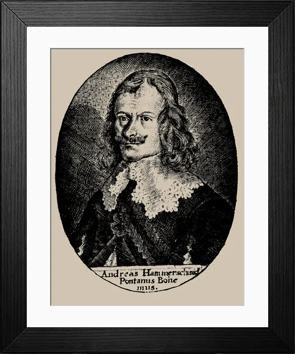 Framed Print : Portrait of the composer Andreas Hammerschmidt (1611-1675). Creator: Anonymous Framed Print : Portrait of the composer Andreas Hammerschmidt (1611-1675). Creator: Anonymous