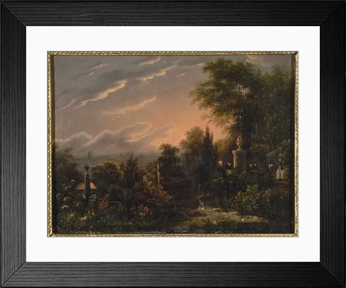 Framed Print : Pere-Lachaise cemetery, around 1820, current 20th arrondissement, between 1815 and 1825. Creator: Unknown Framed Print : Pere-Lachaise cemetery, around 1820, current 20th arrondissement, between 1815 and 1825. Creator: Unknown