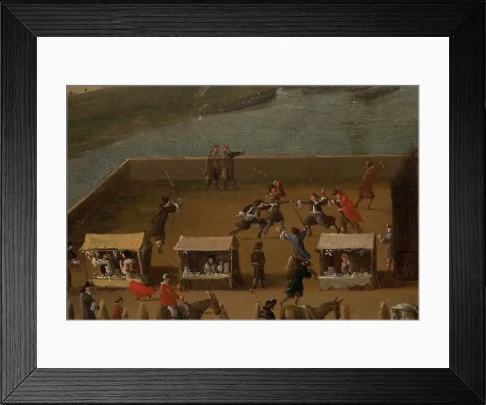 Framed Print : Pont-Neuf, seen from entrance to Place Dauphine, Malaquais quay with College des... c1666 and 1669. Creator: Unknown Framed Print : Pont-Neuf, seen from entrance to Place Dauphine, Malaquais quay with College des... c1666 and 1669. Creator: Unknown