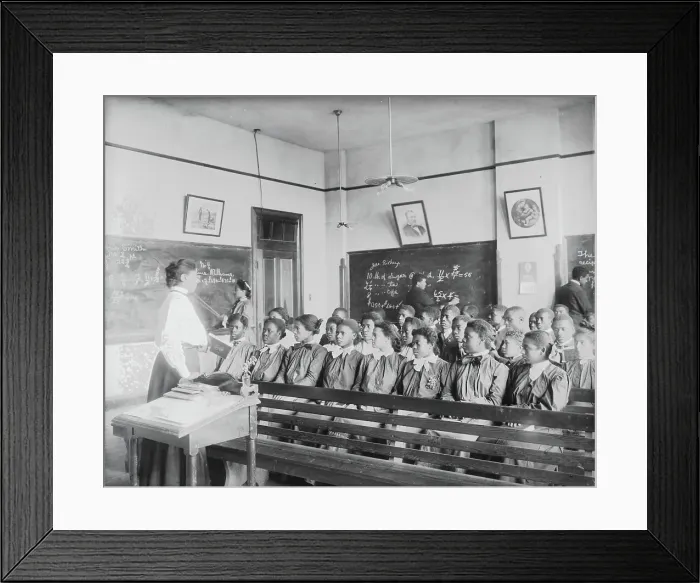 Framed Print : Mathematics class at Tuskegee Institute, 1906. Creator: Frances Benjamin Johnston Framed Print : Mathematics class at Tuskegee Institute, 1906. Creator: Frances Benjamin Johnston