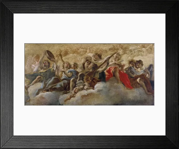 Framed Print : Musician Angels, 1672-1673. Creator: Gaulli (Il Baciccio), Giovanni Battista (1639-1709) Framed Print : Musician Angels, 1672-1673. Creator: Gaulli (Il Baciccio), Giovanni Battista (1639-1709)