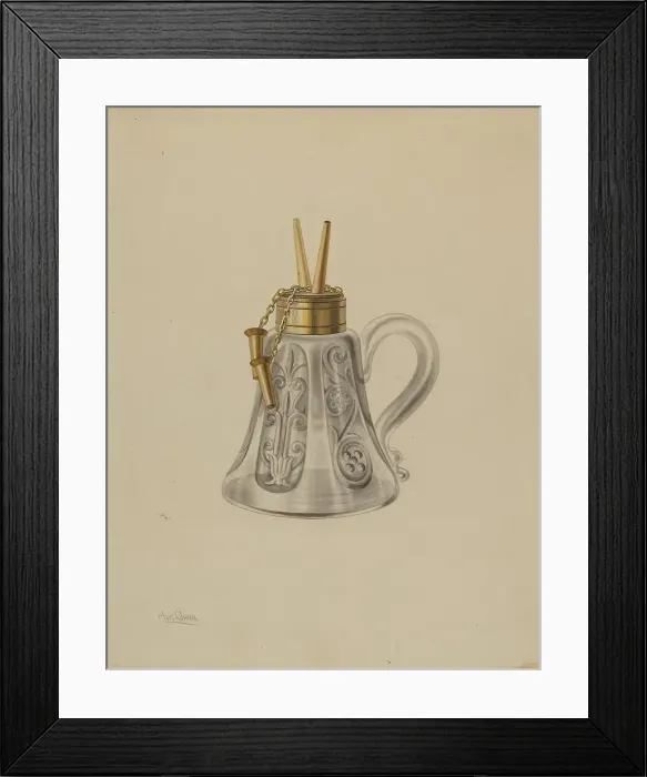 Framed Print : Lamp, 1935 / 1942. Creator: Charles Caseau Framed Print : Lamp, 1935 / 1942. Creator: Charles Caseau