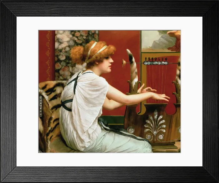 Framed Print : Music. Creator: Godward, John William Framed Print : Music. Creator: Godward, John William