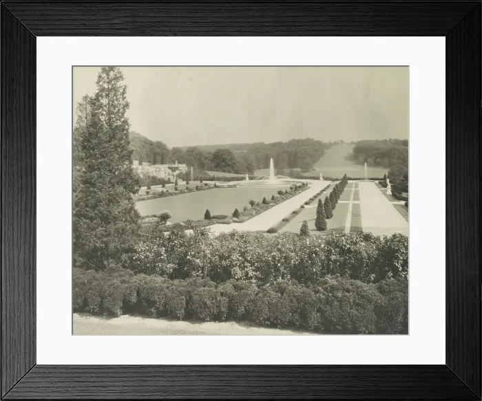 Framed Print : Whitemarsh Hall, Philadelphia, Pa. view from house of gardens, c1922. Creator: Frances Benjamin Johnston Framed Print : Whitemarsh Hall, Philadelphia, Pa. view from house of gardens, c1922. Creator: Frances Benjamin Johnston