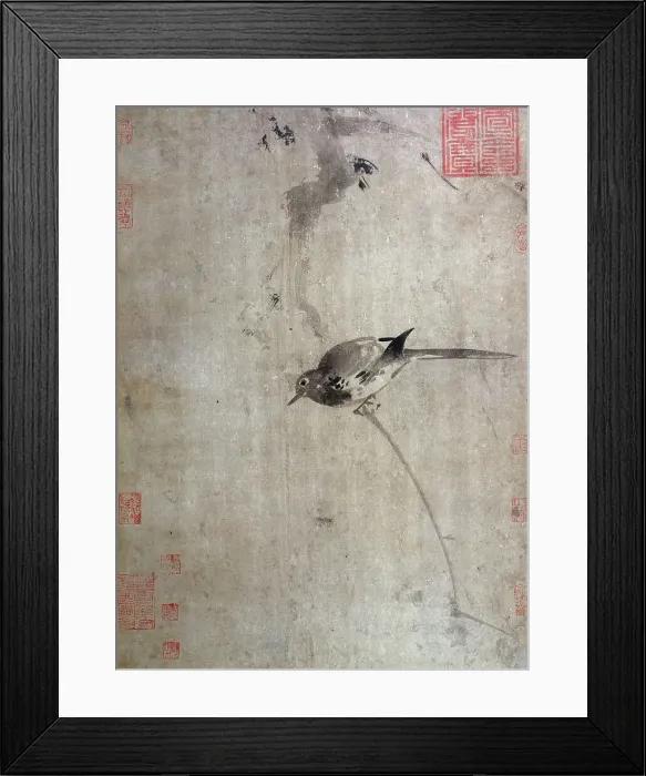 Framed Print : Wagtail, between 1200 and 1300. Creator: Unknown Framed Print : Wagtail, between 1200 and 1300. Creator: Unknown