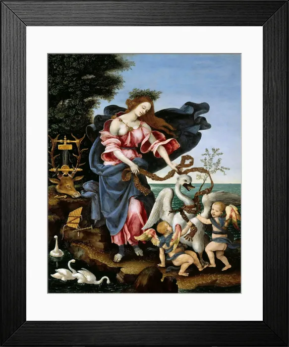 Framed Print : Allegory of Music (Muse Erato), c. 1500. Creator: Lippi, Filippino (1457-1504) Framed Print : Allegory of Music (Muse Erato), c. 1500. Creator: Lippi, Filippino (1457-1504)