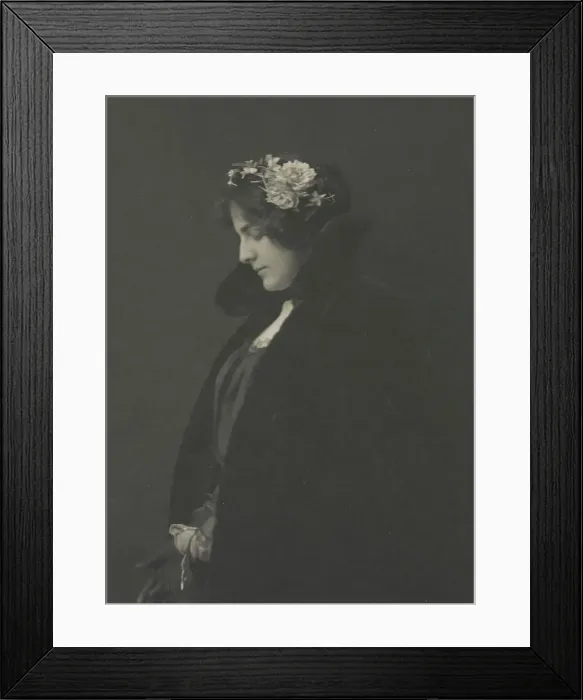 Framed Print : Miss Ethel Reed, (1896?). Creator: Frances Benjamin Johnston Framed Print : Miss Ethel Reed, (1896?). Creator: Frances Benjamin Johnston