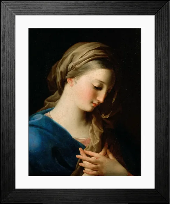 Framed Print : Virgin Annunciate, Early 1740s. Creator: Batoni, Pompeo Girolamo (1708-1787) Framed Print : Virgin Annunciate, Early 1740s. Creator: Batoni, Pompeo Girolamo (1708-1787)