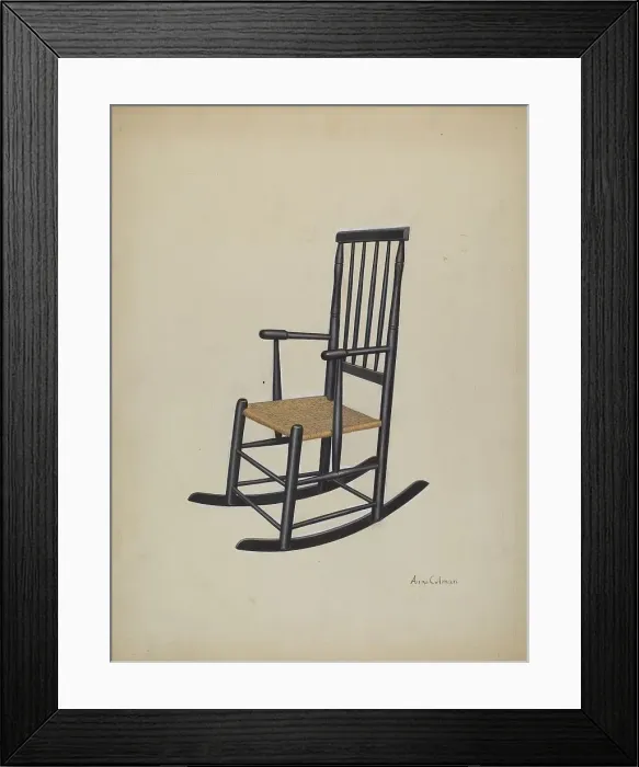 Framed Print : Rocking Chair, 1935 / 1942. Creator: Anne Colman Framed Print : Rocking Chair, 1935 / 1942. Creator: Anne Colman