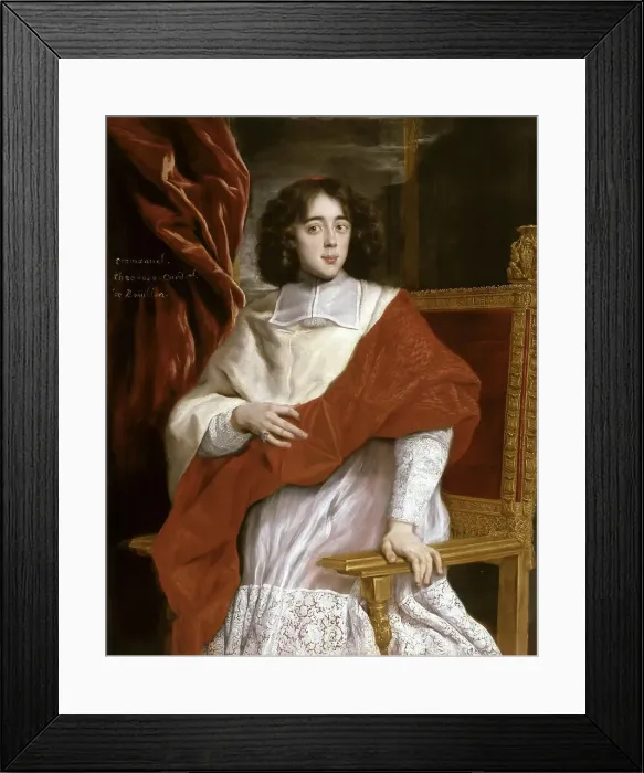 Framed Print : Emmanuel-Théodose de La Tour d'Auvergne (1643-1715), cardinal de Bouillon, 1669. Creator: Gaulli (Il Baciccio), Giovanni Battista (1639-1709) Framed Print : Emmanuel-Théodose de La Tour d'Auvergne (1643-1715), cardinal de Bouillon, 1669. Creator: Gaulli (Il Baciccio), Giovanni Battista (1639-1709)