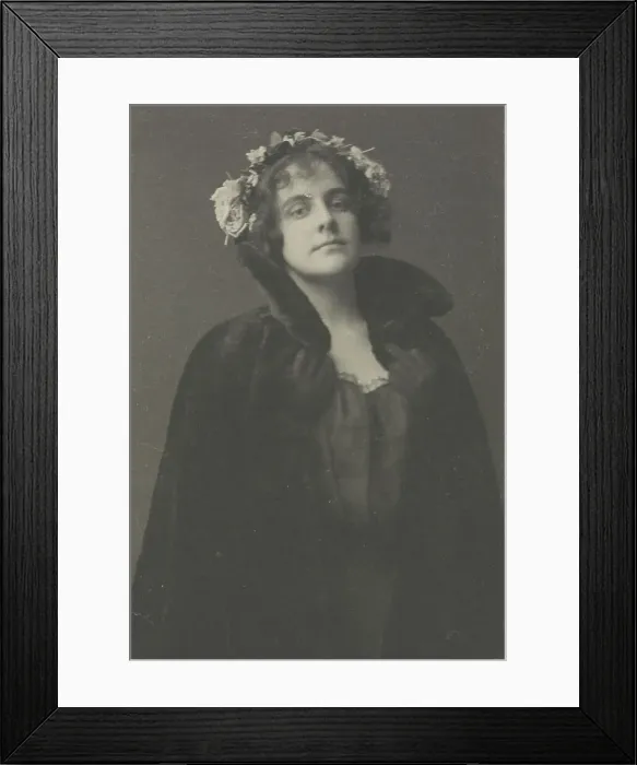Framed Print : Miss Ethel Reed, (1896?). Creator: Frances Benjamin Johnston Framed Print : Miss Ethel Reed, (1896?). Creator: Frances Benjamin Johnston