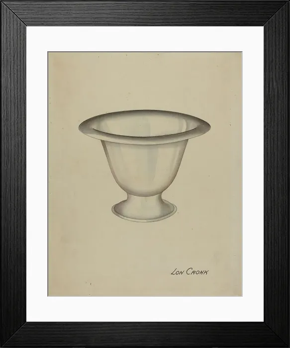 Framed Print : Silver Bowl, c. 1936. Creator: Lon Cronk Framed Print : Silver Bowl, c. 1936. Creator: Lon Cronk