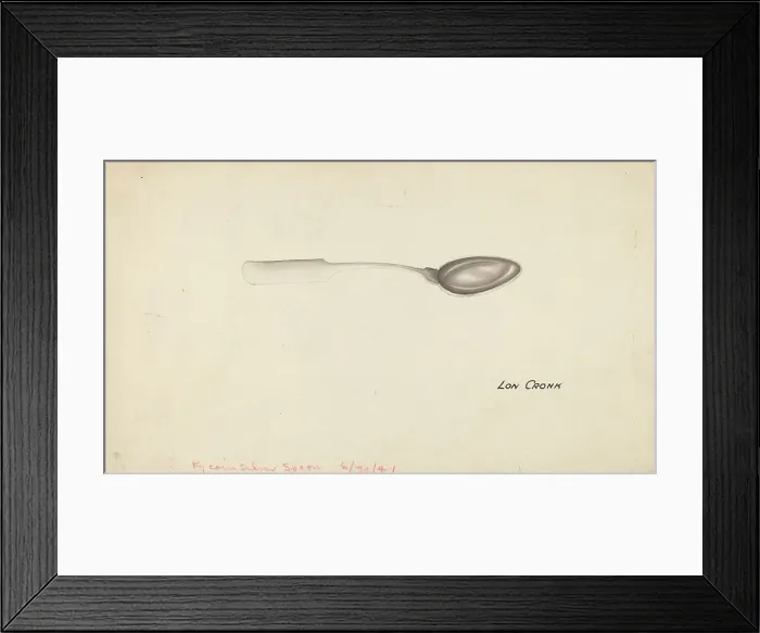 Framed Print : Spoon, 1935 / 1942. Creator: Lon Cronk Framed Print : Spoon, 1935 / 1942. Creator: Lon Cronk