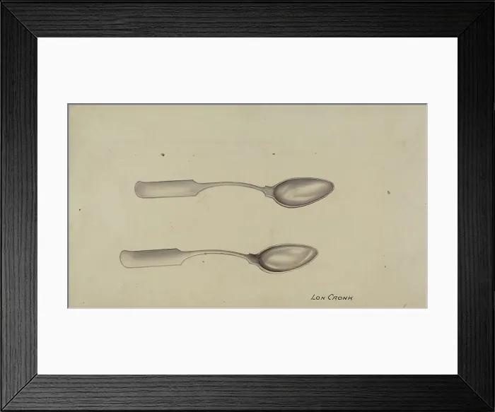 Framed Print : Silver Spoon, 1935 / 1942. Creator: Lon Cronk Framed Print : Silver Spoon, 1935 / 1942. Creator: Lon Cronk