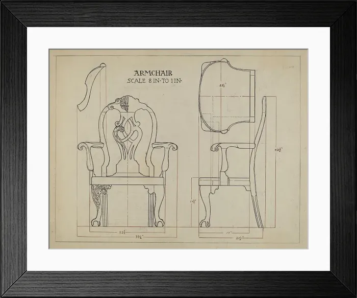 Framed Print : Arm Chair, 1935 / 1942. Creator: Elizabeth Curtis Framed Print : Arm Chair, 1935 / 1942. Creator: Elizabeth Curtis