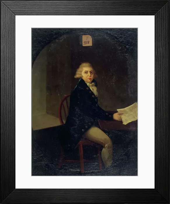 Framed Print : Portrait of a man, between 1789 and 1799. Creator: Unknown Framed Print : Portrait of a man, between 1789 and 1799. Creator: Unknown