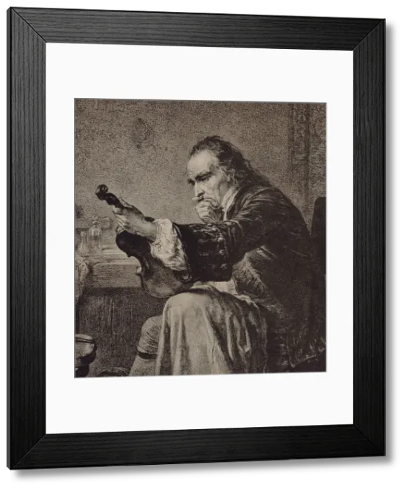 Framed Print : Antonio Stradivari (1644-1737), 1860. Creator: Hamman, Edouard Jean Conrad (1819-1888) Framed Print : Antonio Stradivari (1644-1737), 1860. Creator: Hamman, Edouard Jean Conrad (1819-1888)