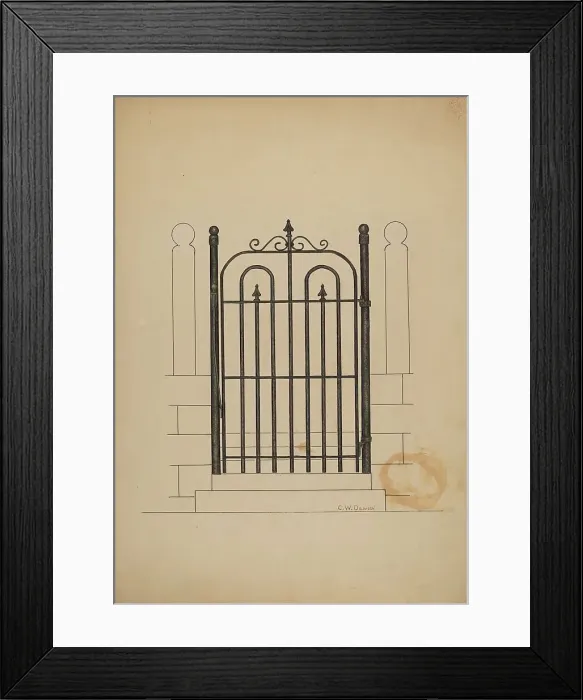 Framed Print : Iron Gate, c. 1941. Creator: Clarence W Dawson Framed Print : Iron Gate, c. 1941. Creator: Clarence W Dawson