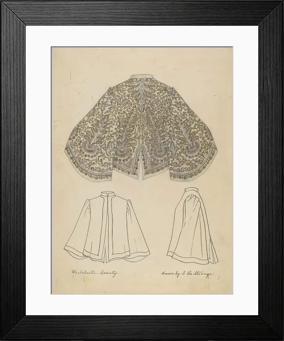 Framed Print : Embroidered Jacket, 1935 / 1942. Creator: Isabelle De Strange Framed Print : Embroidered Jacket, 1935 / 1942. Creator: Isabelle De Strange