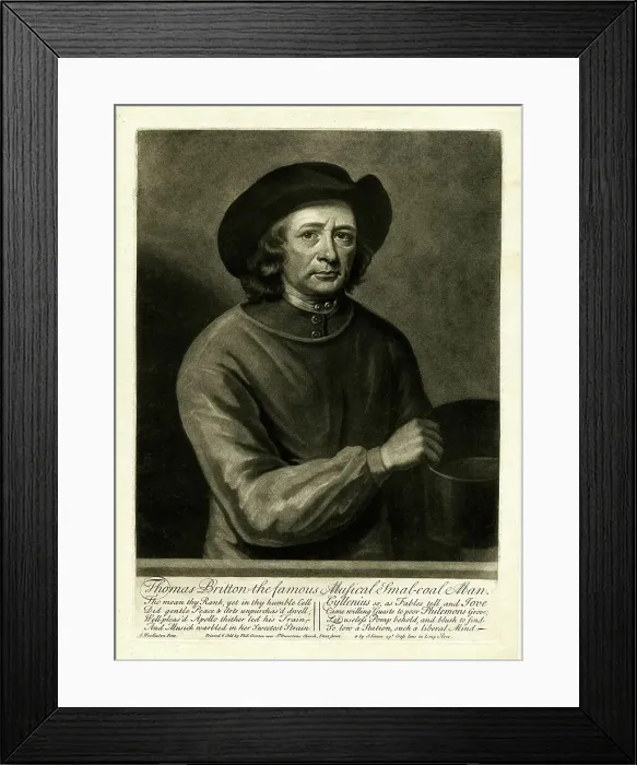 Framed Print : Portrait of Thomas Britton (1644-1714), after 1736. Creator: Simon, John (1675-1751) Framed Print : Portrait of Thomas Britton (1644-1714), after 1736. Creator: Simon, John (1675-1751)