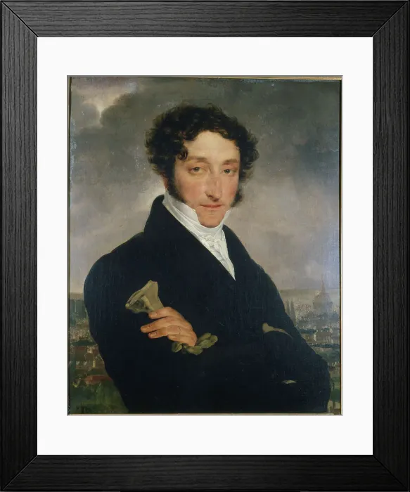 Framed Print : Portrait of a man, formerly identified as Charles Nodier (1780-1877), man of letters, c1830. Creator: Unknown Framed Print : Portrait of a man, formerly identified as Charles Nodier (1780-1877), man of letters, c1830. Creator: Unknown