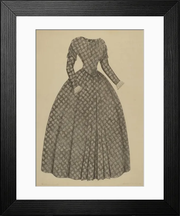 Framed Print : Dress, c. 1937. Creator: Isabelle De Strange Framed Print : Dress, c. 1937. Creator: Isabelle De Strange