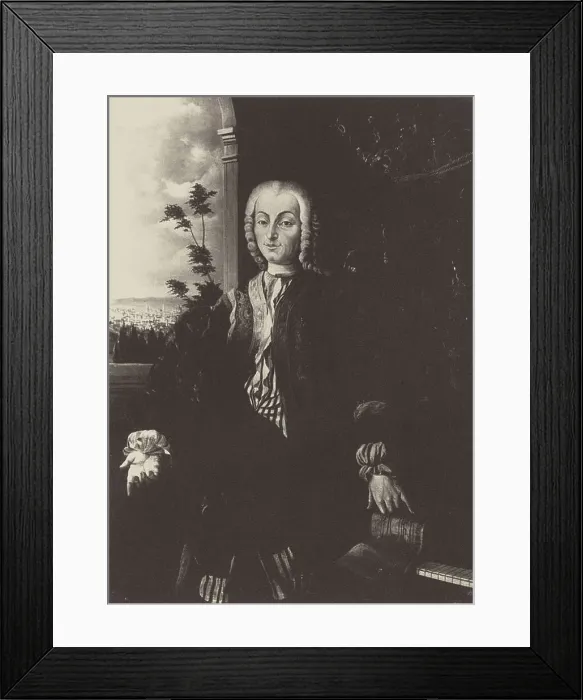 Framed Print : Portrait of Bartolomeo Cristofori (1655-1731), 1726. Creator: Anonymous Framed Print : Portrait of Bartolomeo Cristofori (1655-1731), 1726. Creator: Anonymous