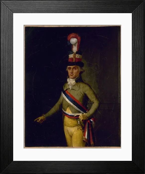 Framed Print : Portrait of a municipal police officer during the revolutionary era, between 1789 and 1799. Creator: Unknown Framed Print : Portrait of a municipal police officer during the revolutionary era, between 1789 and 1799. Creator: Unknown