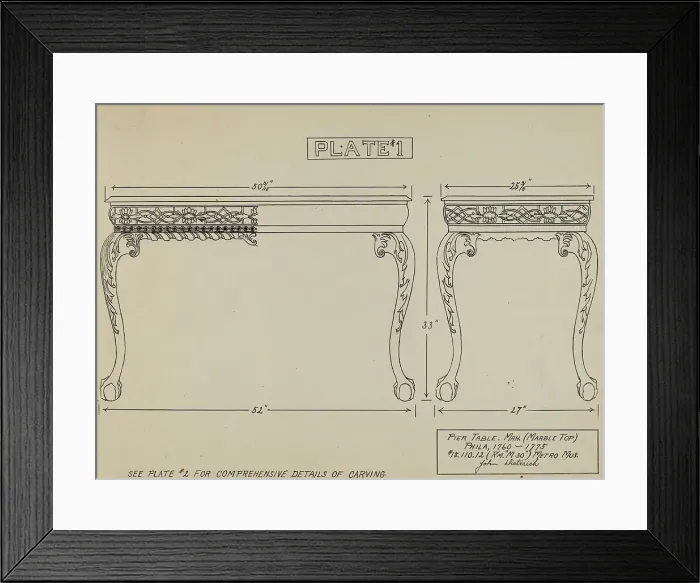 Framed Print : Pier Table, c. 1936. Creator: John Dieterich Framed Print : Pier Table, c. 1936. Creator: John Dieterich