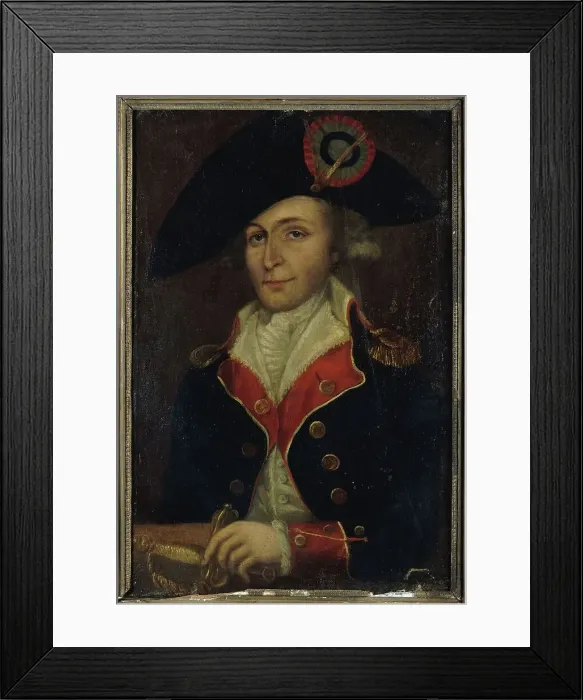 Framed Print : Portrait of a national guard wearing a post-1792 costume, between 1792 and 1799. Creator: Unknown Framed Print : Portrait of a national guard wearing a post-1792 costume, between 1792 and 1799. Creator: Unknown