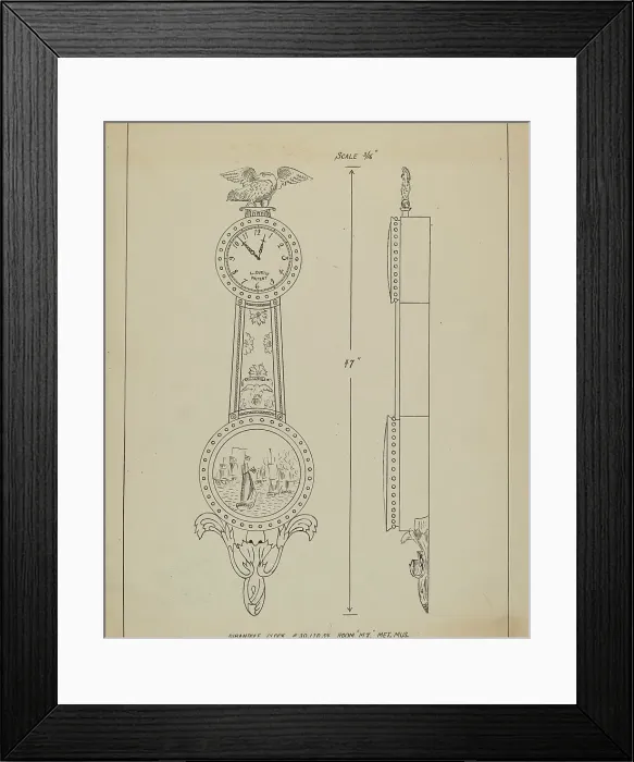 Framed Print : Clock, c. 1938. Creator: John Dieterich Framed Print : Clock, c. 1938. Creator: John Dieterich