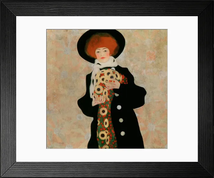 Framed Print : Portrait of a Woman with Black Hat (Gertrude Schiele), 1909. Creator: Schiele, Egon (1890-1918) Framed Print : Portrait of a Woman with Black Hat (Gertrude Schiele), 1909. Creator: Schiele, Egon (1890-1918)