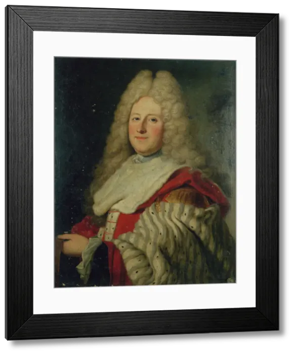 Framed Print : Portrait of a President à mortier in the parliament of Paris, c1700. Creator: Unknown Framed Print : Portrait of a President à mortier in the parliament of Paris, c1700. Creator: Unknown