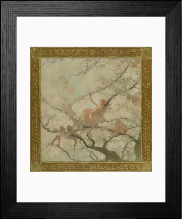Framed Print : Esquisse pour la mairie du 15e arrondissement : Femme et enfants dans des branchages, c.1929. Creator: Georges-Picard Picard Framed Print : Esquisse pour la mairie du 15e arrondissement : Femme et enfants dans des branchages, c.1929. Creator: Georges-Picard Picard