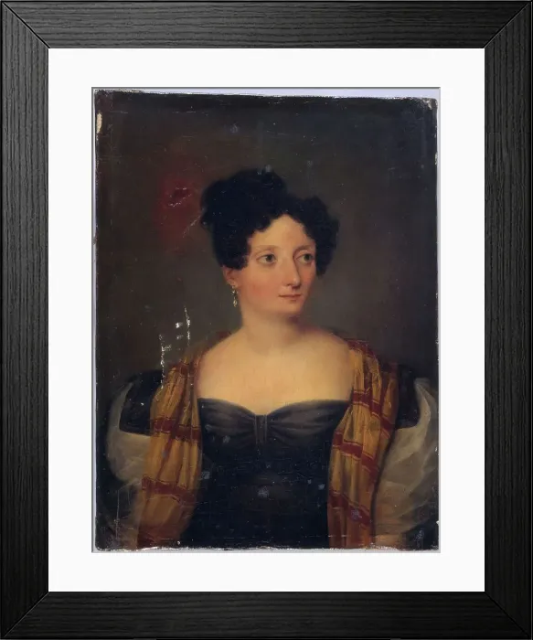 Framed Print : Portrait of a woman (Restoration period), between 1815 and 1830. Creator: Unknown Framed Print : Portrait of a woman (Restoration period), between 1815 and 1830. Creator: Unknown