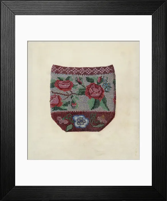 Framed Print : Beaded Bag, c. 1939. Creator: Byron Dingman Framed Print : Beaded Bag, c. 1939. Creator: Byron Dingman