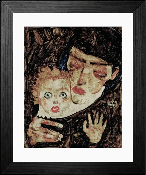 Framed Print : Mother and Child II, 1912. Creator: Schiele, Egon (1890-1918) Framed Print : Mother and Child II, 1912. Creator: Schiele, Egon (1890-1918)