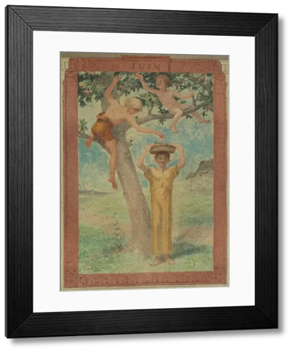 Framed Print : Sketch for the town hall of the 4th arrondissement, the month of June, 1884. Creator: Paul Milliet Framed Print : Sketch for the town hall of the 4th arrondissement, the month of June, 1884. Creator: Paul Milliet
