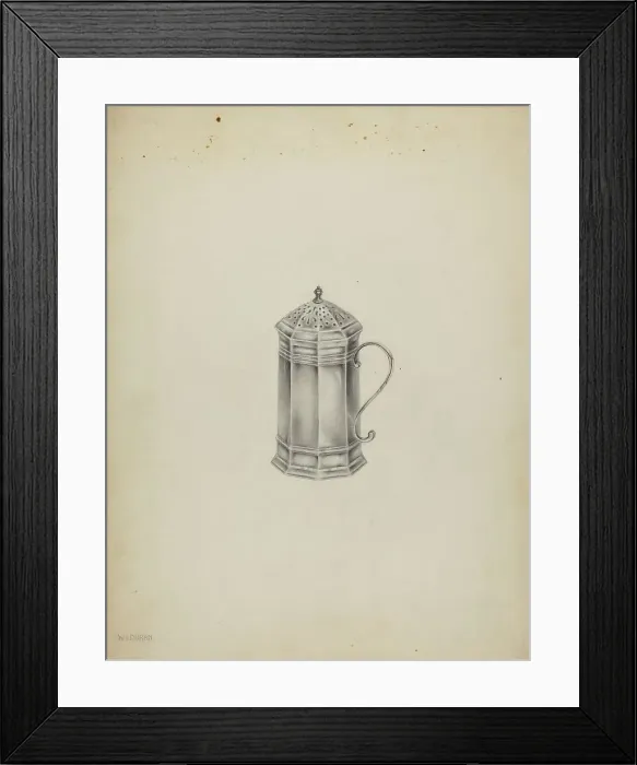 Framed Print : Silver Salt Cellar, 1935 / 1942. Creator: Walter Doran Framed Print : Silver Salt Cellar, 1935 / 1942. Creator: Walter Doran