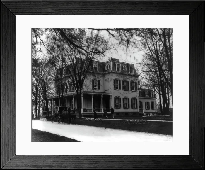 Framed Print : Soldiers Home, exterior showing house, Washington, D.C, c1895. Creator: Frances Benjamin Johnston Framed Print : Soldiers Home, exterior showing house, Washington, D.C, c1895. Creator: Frances Benjamin Johnston