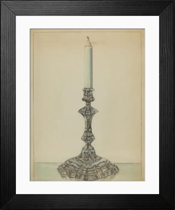 Framed Print : Candlesticks, c. 1937. Creator: Leo Drozdoff Framed Print : Candlesticks, c. 1937. Creator: Leo Drozdoff