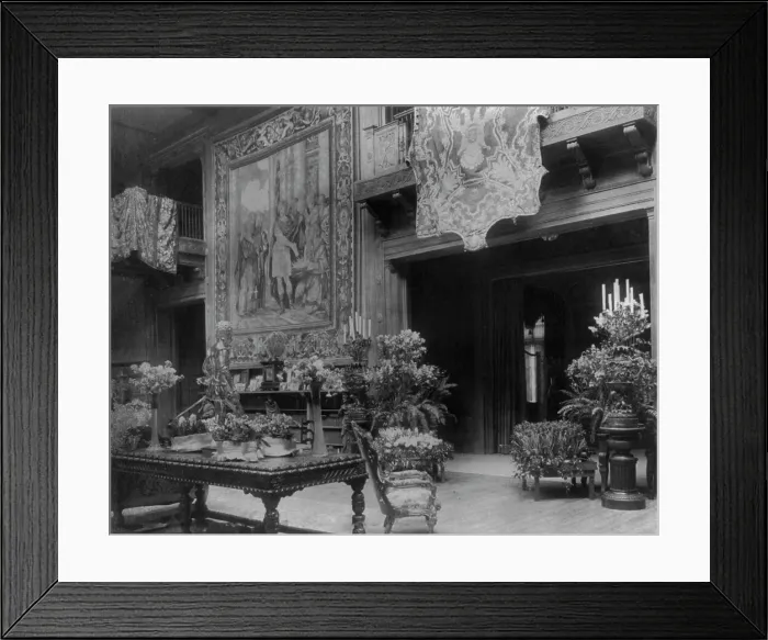 Framed Print : Interior of John R. McLean House, 1500 I St. N.W. Washington, D.C. c1907. Creator: Frances Benjamin Johnston Framed Print : Interior of John R. McLean House, 1500 I St. N.W. Washington, D.C. c1907. Creator: Frances Benjamin Johnston