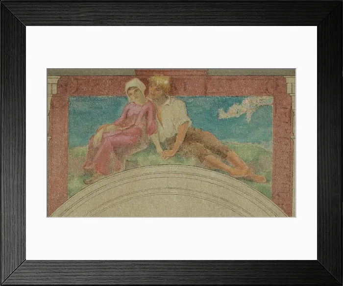 Framed Print : Sketch for the town hall of the 4th arrondissement, the month of May, 1884. Creator: Paul Milliet Framed Print : Sketch for the town hall of the 4th arrondissement, the month of May, 1884. Creator: Paul Milliet