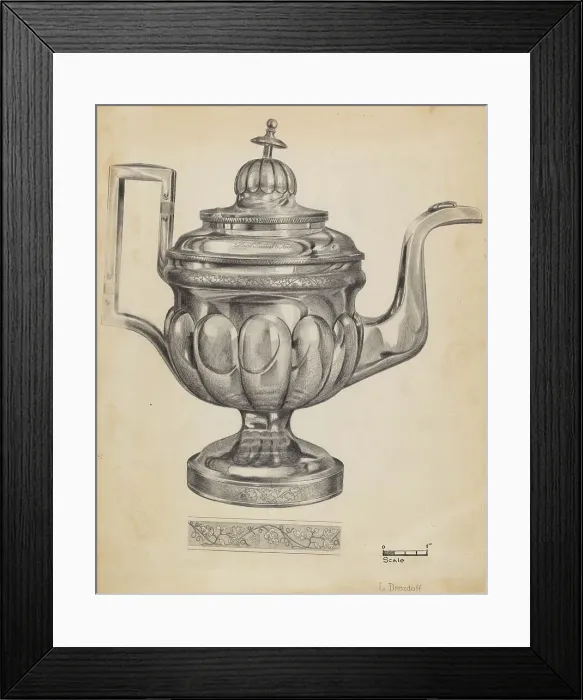 Framed Print : Teapot, c. 1936. Creator: Leo Drozdoff Framed Print : Teapot, c. 1936. Creator: Leo Drozdoff