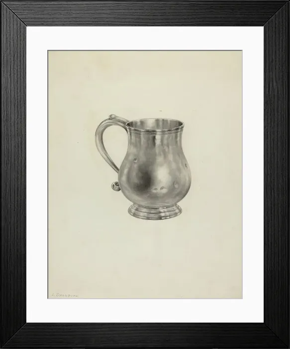 Framed Print : Silver Mug, c. 1938. Creator: Leo Drozdoff Framed Print : Silver Mug, c. 1938. Creator: Leo Drozdoff