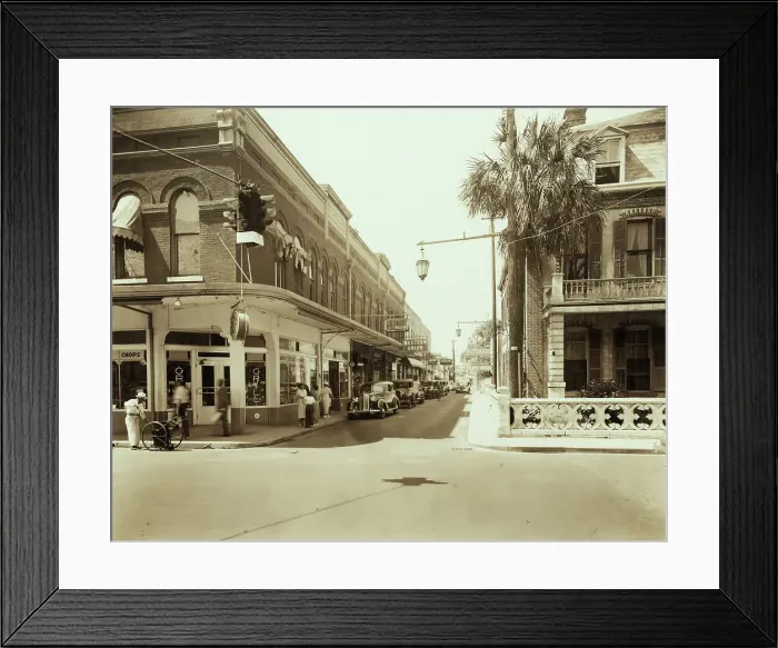 Framed Print : St. George Street, St. Augustine, St. Johns County, Florida, 1937. Creator: Frances Benjamin Johnston Framed Print : St. George Street, St. Augustine, St. Johns County, Florida, 1937. Creator: Frances Benjamin Johnston