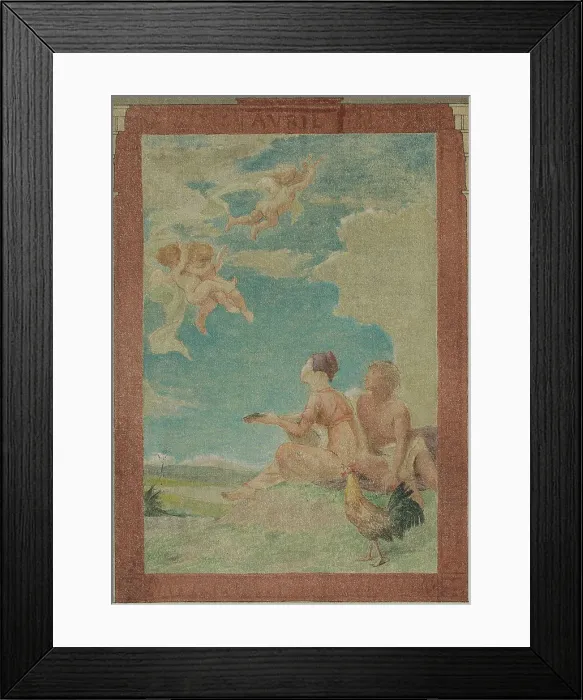 Framed Print : Sketch for the town hall of the 4th arrondissement, the month of April, 1884. Creator: Paul Milliet Framed Print : Sketch for the town hall of the 4th arrondissement, the month of April, 1884. Creator: Paul Milliet