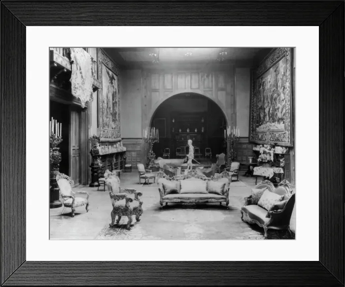 Framed Print : Interior of John R. McLean House, 1500 I St. N.W. Washington, D.C. c1907. Creator: Frances Benjamin Johnston Framed Print : Interior of John R. McLean House, 1500 I St. N.W. Washington, D.C. c1907. Creator: Frances Benjamin Johnston